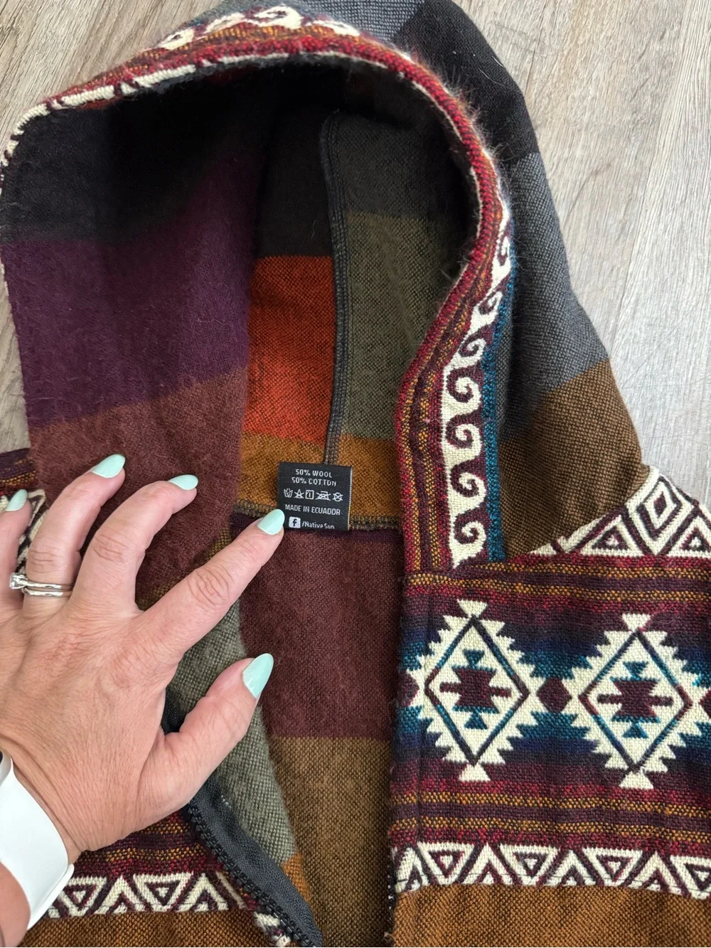 Native Sun • Wool/Cotton Full Zip Hoodie Jacket